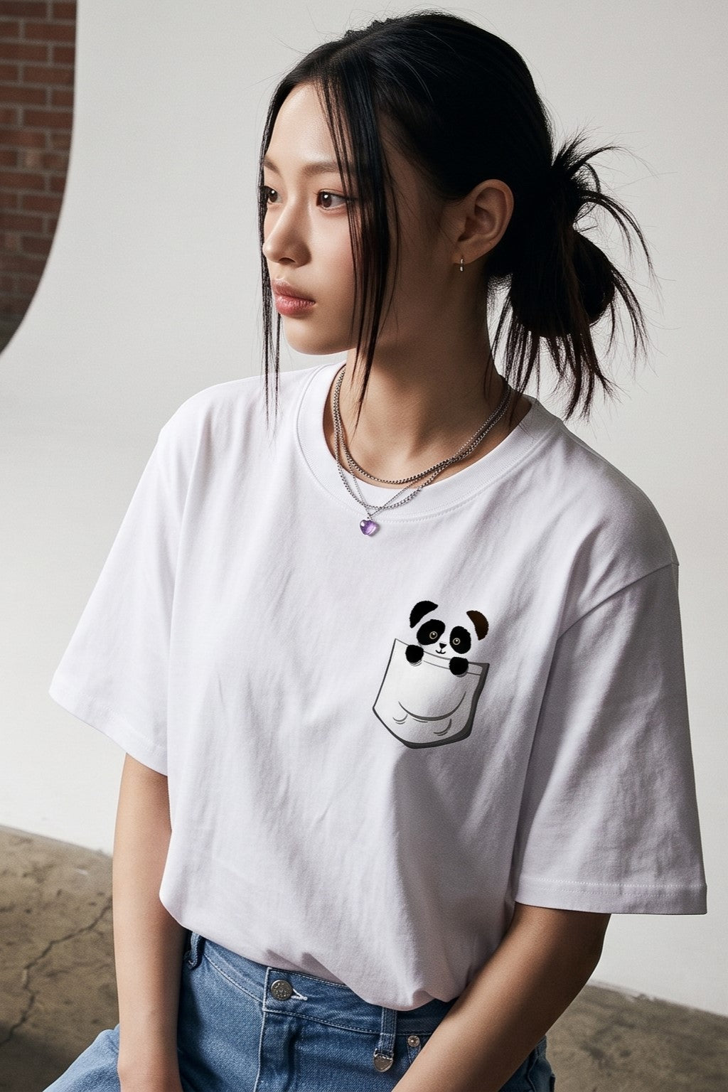 Pocket Panda Oversized Tee